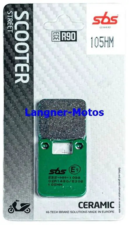 bremsbelag sbs 105 hm derbi senda, yamaha tzr dt 50, aprilia