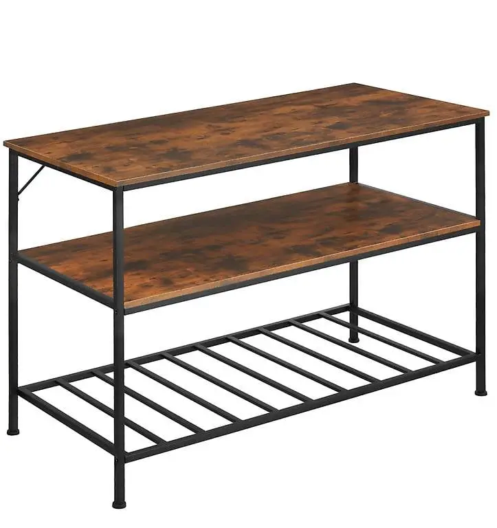 Küchenregal Akeley Industrial Holz dunkel, rustikal