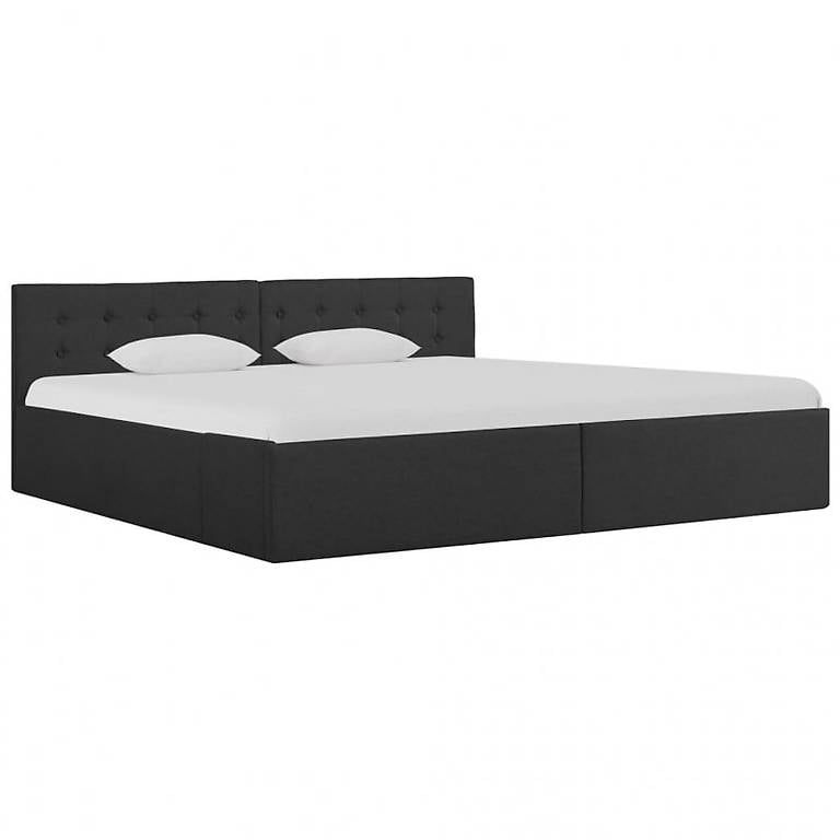 Stauraumbett Hydraulisch Dunkelgrau Stoff 180×200 cm