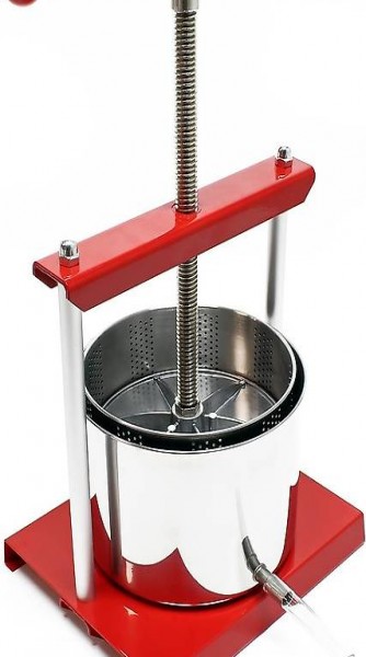  Fruchtpresse Weinpresse Stahl 6 l Edelstahlkorb