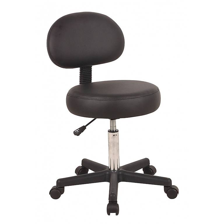 Drehstuhl Rollhocker mit Rückenlehne