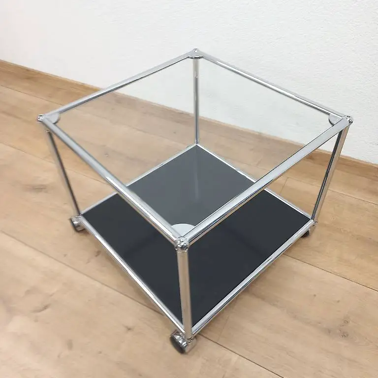 USM Haller Couchtisch Glas 50×50 Schwarz