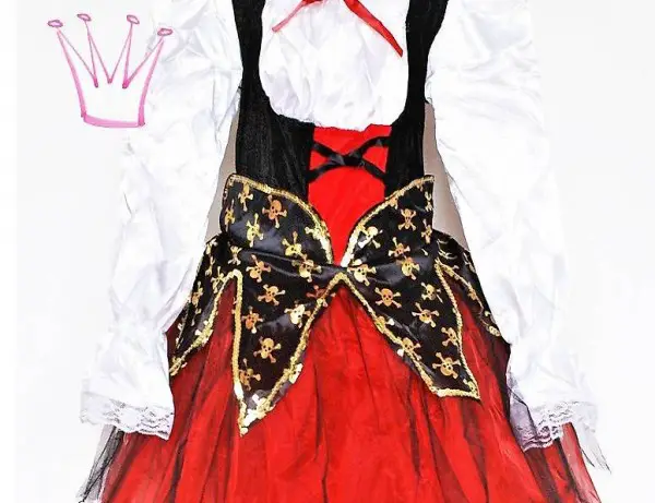 Piraten-Prinzessin Kostüm Fasnacht, Gr. 116/122, Verkleiden