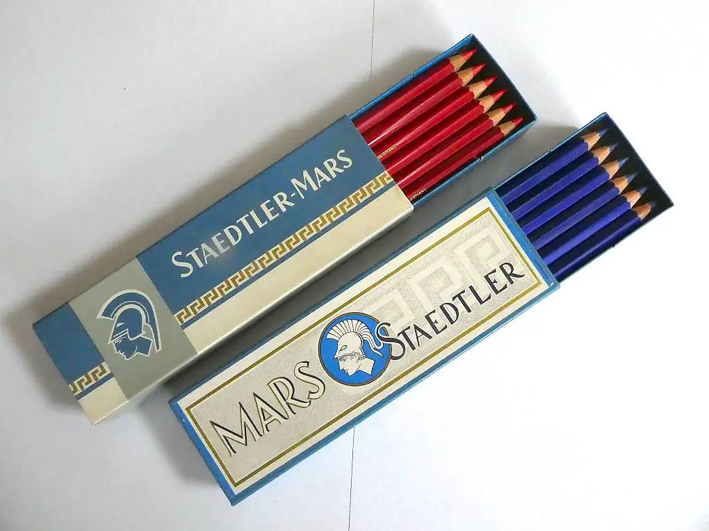 Bürofarbstifte in Originalschachteln, ca. 1960 StaedtlerMars