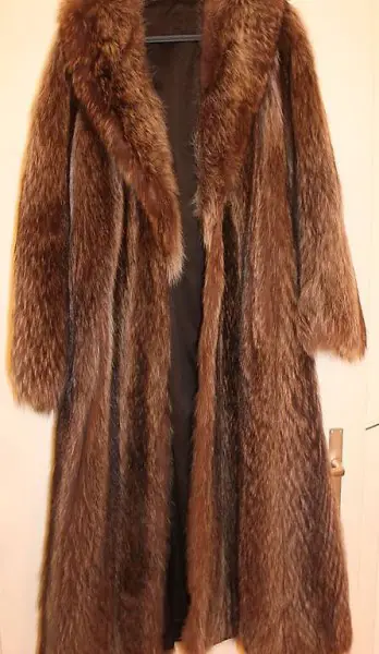 toller Waschbär Pelzmantel Wintermantel
