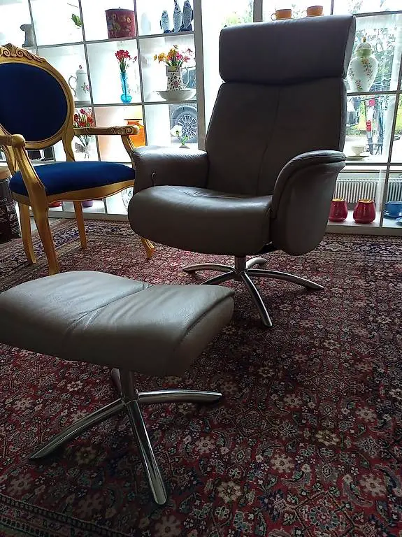 Relaxsessel / Fernsehsessel mit Fussteil Echtleder