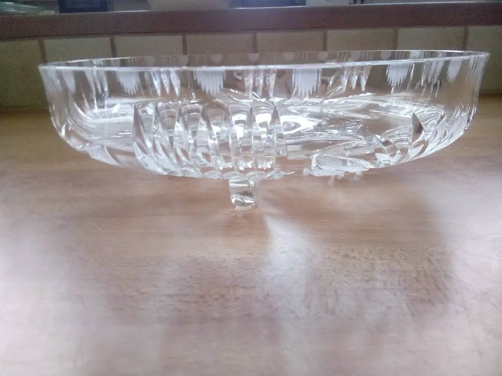 Bleikristall-Schale auf 3 Füsschen