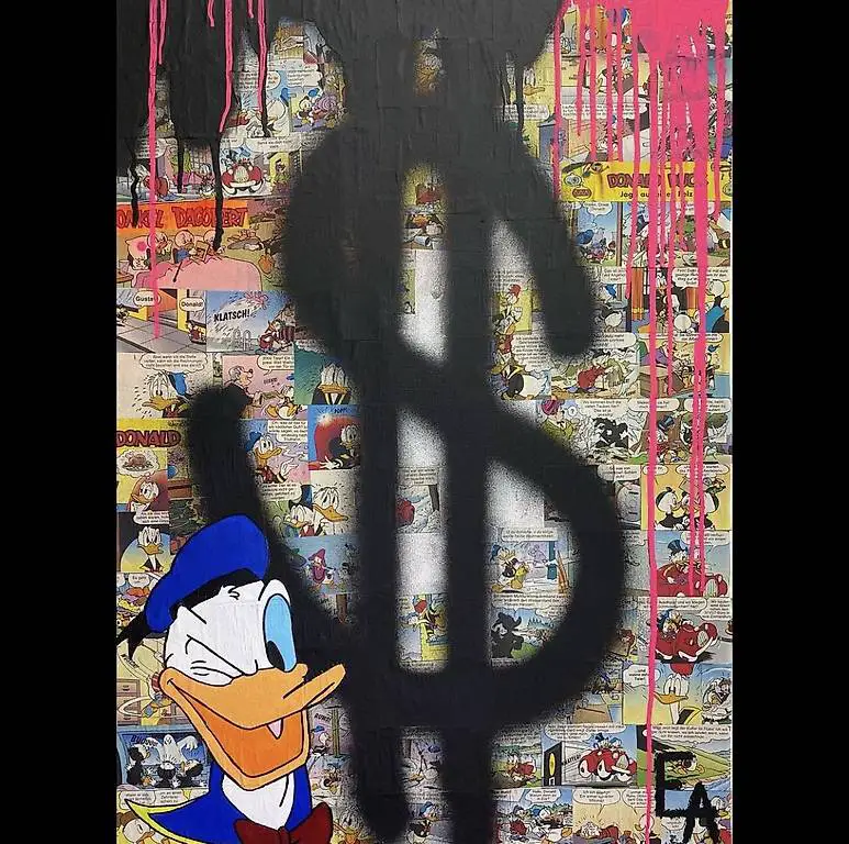 Selbstgemaltes Bild Donald Duck