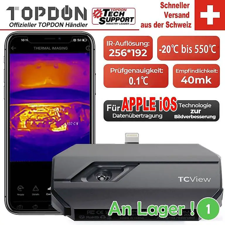 TOPDON TC002 Wärmebildkamera Für iOS (iPhone& iPad )