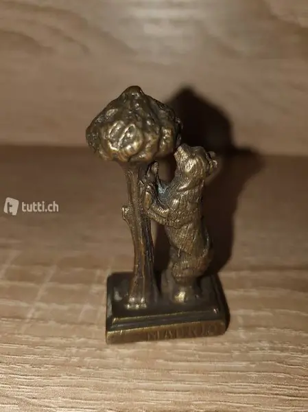 Stadtwappen Madrid, El Oso y el Madroño Statue aus Bronze