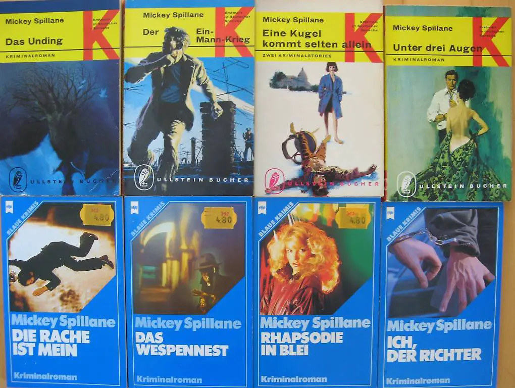 Micky Spillane und viele weitere Krimis und Romane