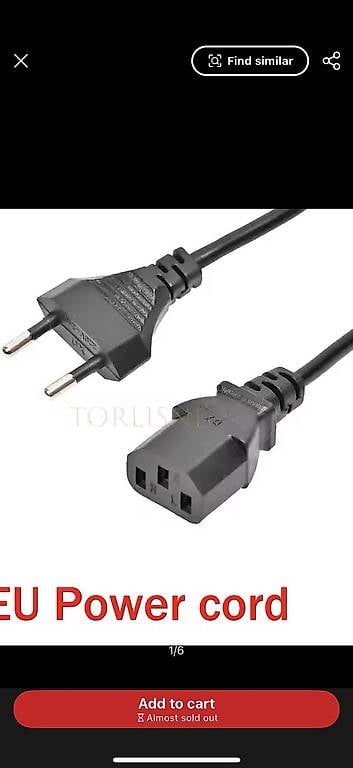 Pc desktop cable EU swiss plug