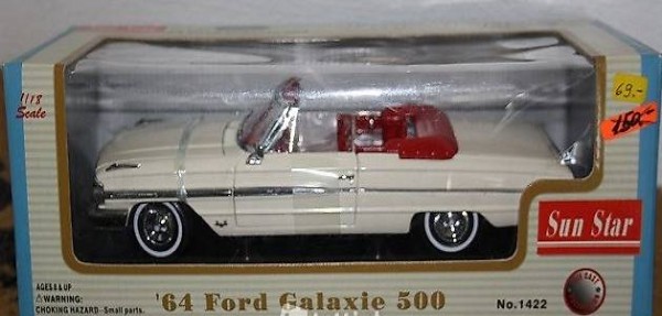 Ford Galaxie 500 1964 Convertibles creme SunStar 1:18