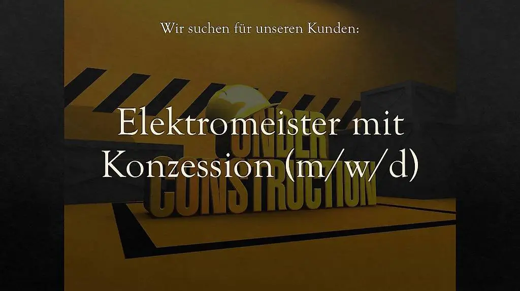 Stellenangebot: Elektromeister mit Konzession (m/w/d)