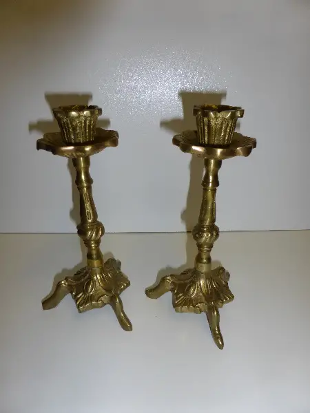 Kerzenständer Paar aus Messing