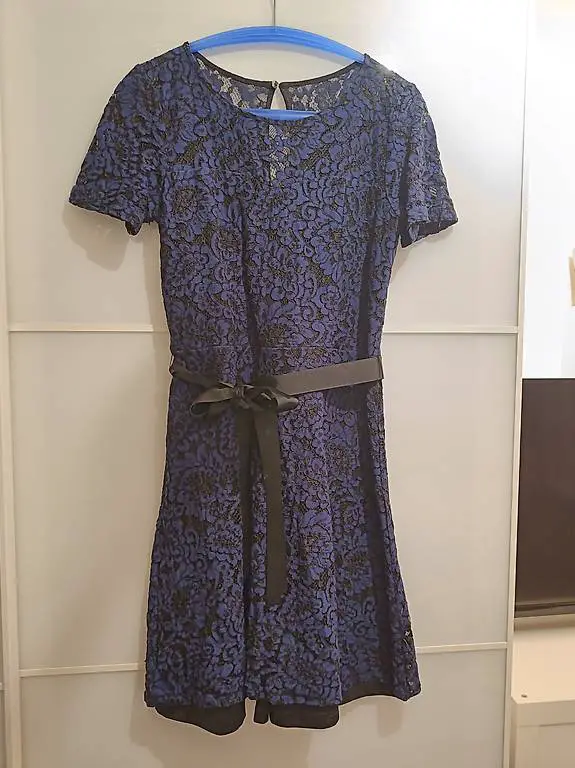 Cocktailkleid blau/schwarz