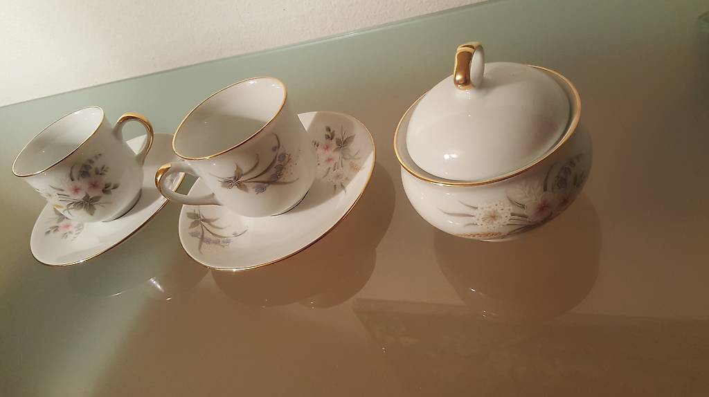 Böhmisches Porzellan Epiag D.F. mit Goldrand