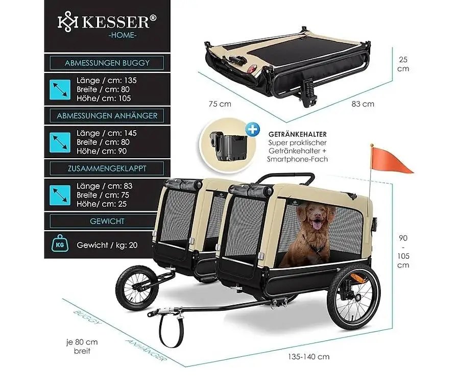 Hundeanhänger Boxer 3-in-1