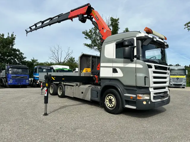 SCANIA, R480 6x4 Kran PK290002+ Anhänger Meusbur, Kran