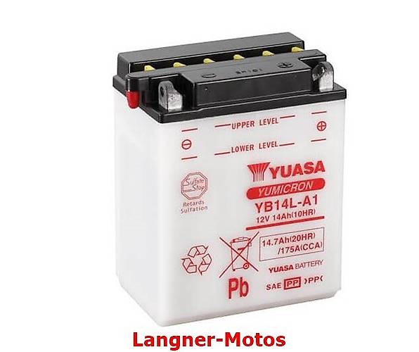 YB14L-A1 Yuasa Motorrad Batterie 12V 14AH Honda CB 700 SC
