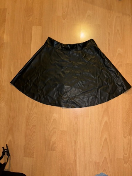 Schwarzer Leder Rock