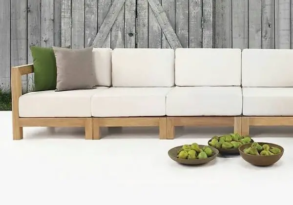  Sofa Couch Sitzmöbel Loungeliege Tagesbett Relaxliege Teak