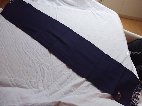 écharpe Schal Bleu Blau 142cm 27cm