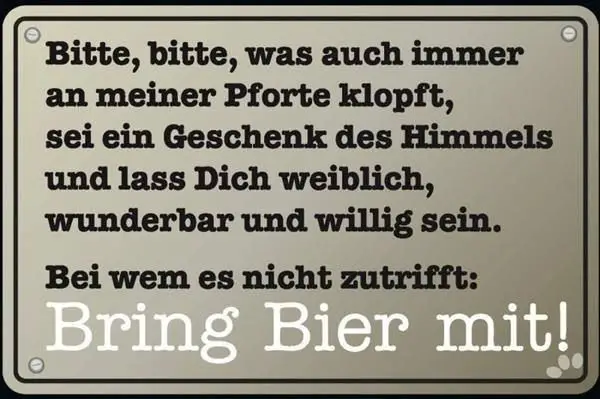 Fussmatte-Bring Bier mit