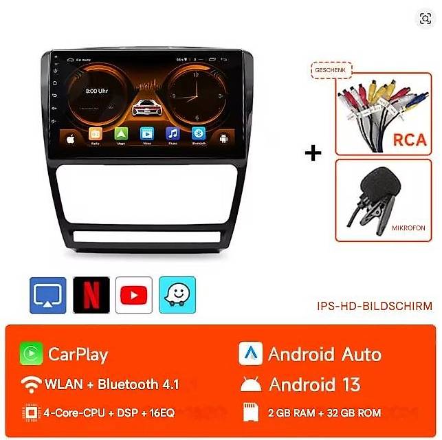 Multimedia-Autoradio für Skoda Octavia II (2013-2016)