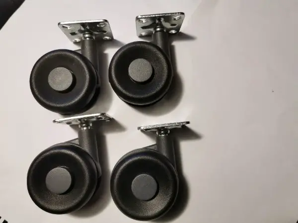 4 NEUE Doppel-Lenkrollen grau bis 40kg, Höhe 80 mm AKTION