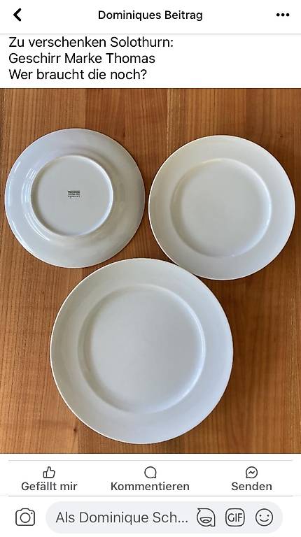 Geschirr Thomas weiss Porzellan 2 x 21.5 und 1 x 26.5