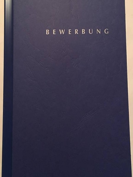 Bewerbungsmappe Blau erfolgreich bewerben