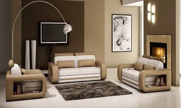  LEDERSOFA SOFAGARNITUR DAVOS 3+3+1 SITZER (NB)