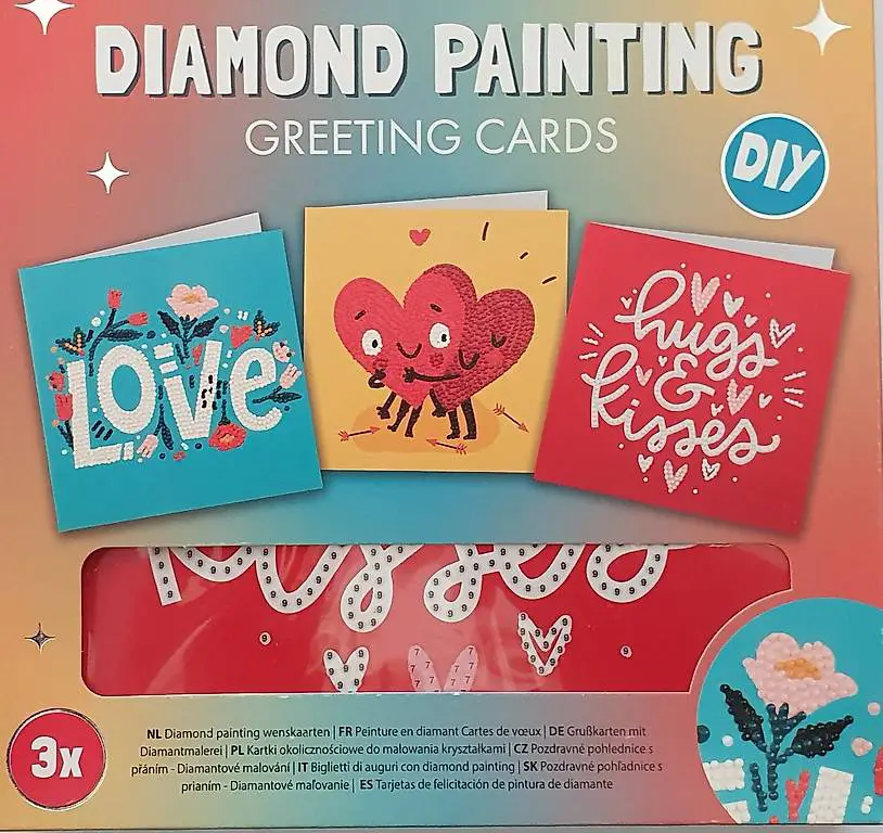 Diamond Painting Grusskarten 6 Motive