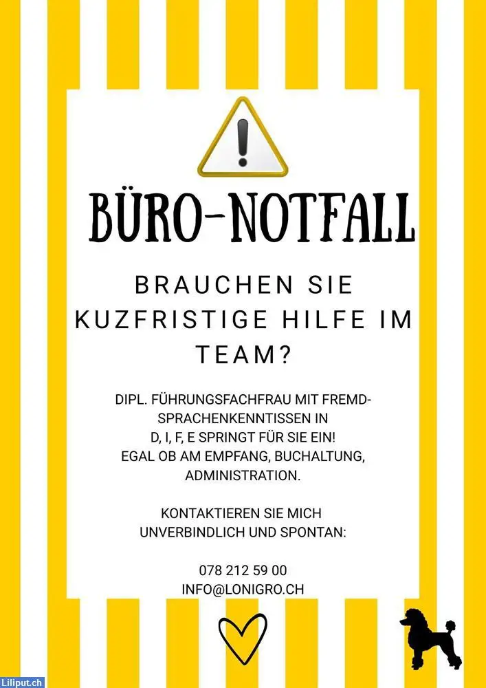 BÜRO-NOTFALL? Mehrsprachige Fachfrau bietet Unterstützung