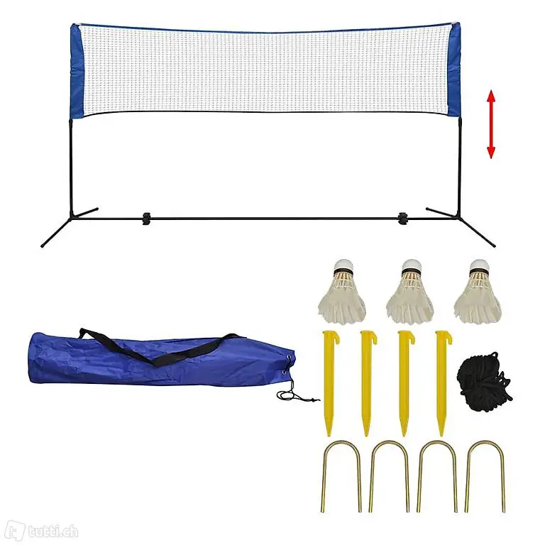  Badmintonnetz-Set mit Federbällen 300 x 155 cm