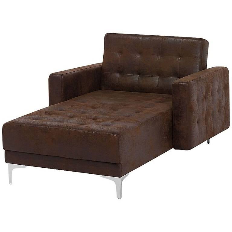 Chaise longue in ecopelle vecchio