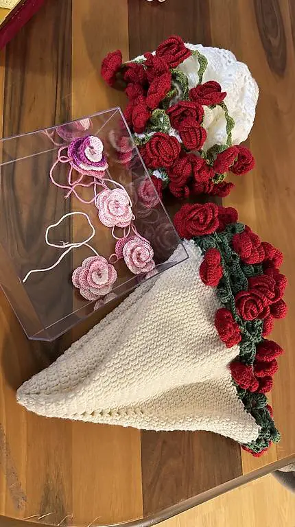 Blumenstraus gestrickt