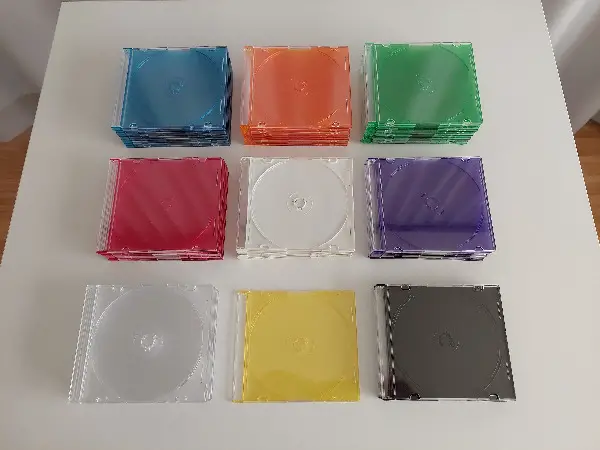 70 Stück "WALWIS" Slim-Case für CD/DVD, farbig, fabrikneu