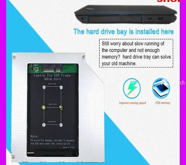  Optibay 2ND HDD Caddy 12,7 mm SATA 3 Fes