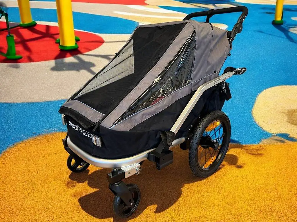 neuer 3in1 Fahrradanhänger Kinderwagen Jogger 1 Kind GRAU