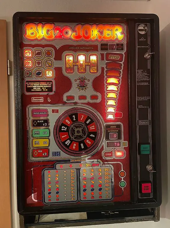 Lüscher Big 20 Joker Spielautomat Vintage Retro