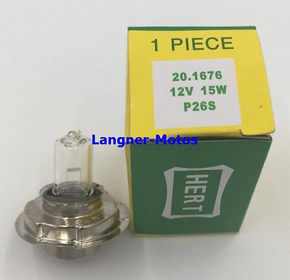 Glühlampe Birne P26S 12 Volt 15 Watt Halogen klar