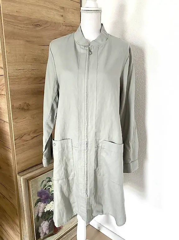 NILE: Leichter Damen Tunika- Mantel. Gr. L. Leinenanteil NEU