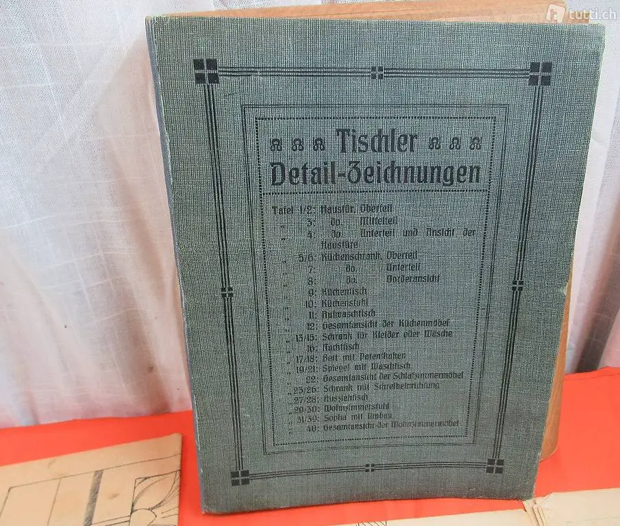  Tischer Detail Zeichnungen Skizzen antik