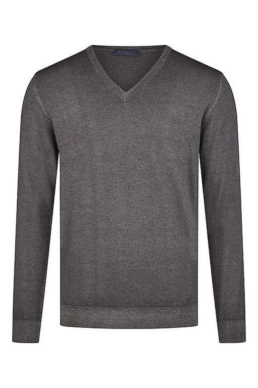 Daniele Fiesoli Wollpullover Merinowolle Seide Grau Gr. L