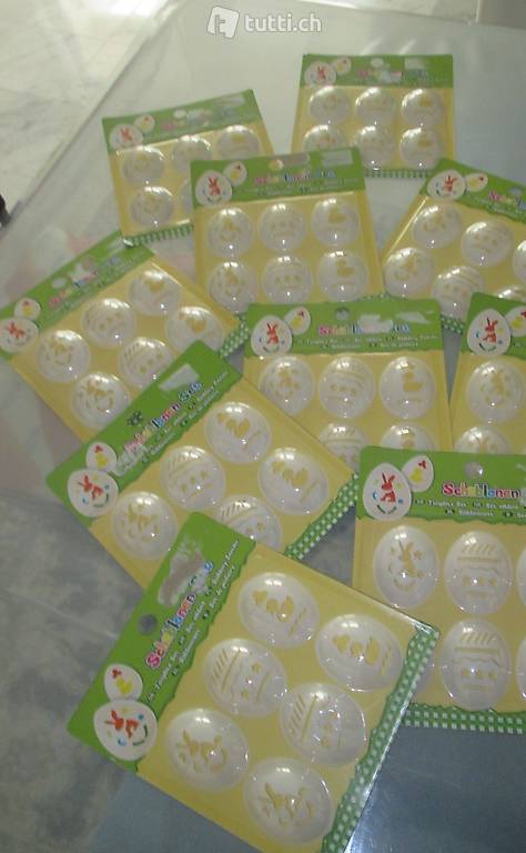 EIERSCHABLONEN Set -Spass bei Eier bemalen mit den Kindern