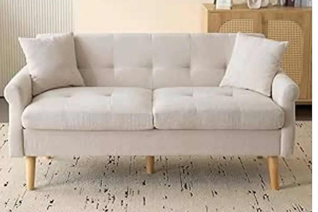 Pawom Modernes Doppelsofa, Chenille-Stoff