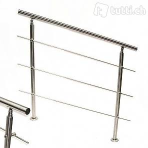  Edelstahl Treppengeländer 160cm Geländer - 3 Querstreben