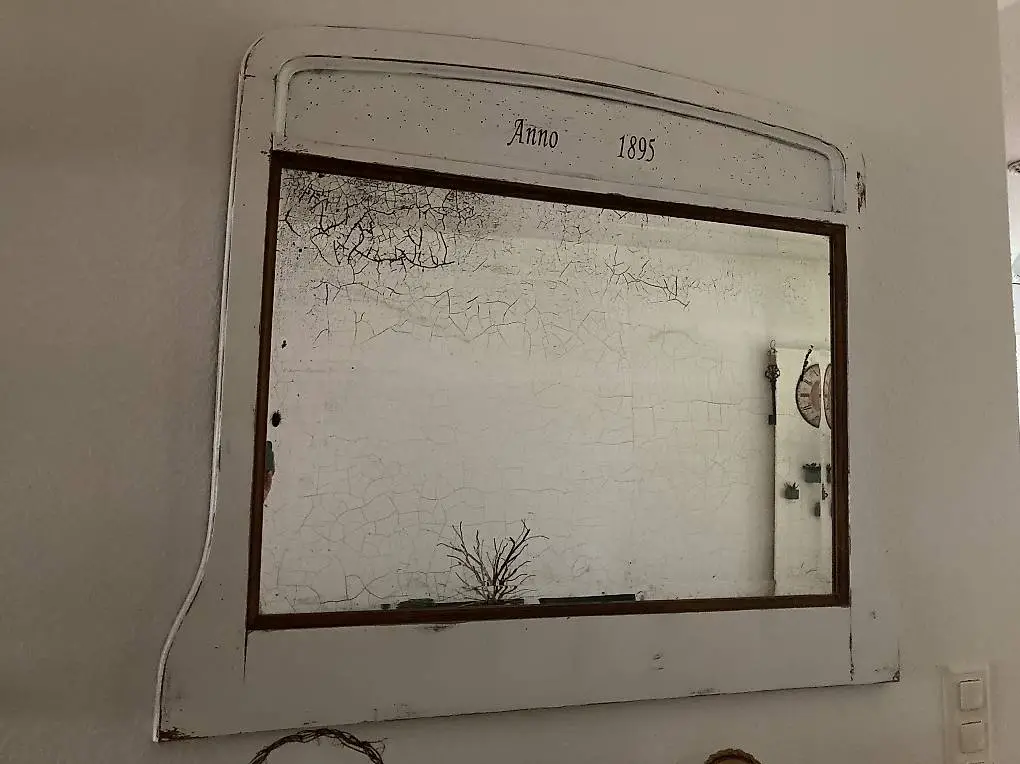 alter Holz Wandspiegel Shabby Art